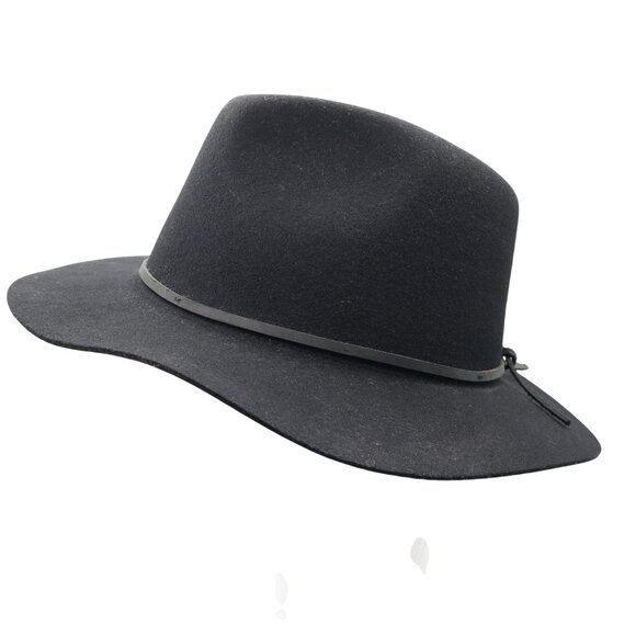 Brixton Wesley Fedora Hat Men S Black Winter Wool Felt Stylish Bohemian Warm NWT - Picture 3 of 16